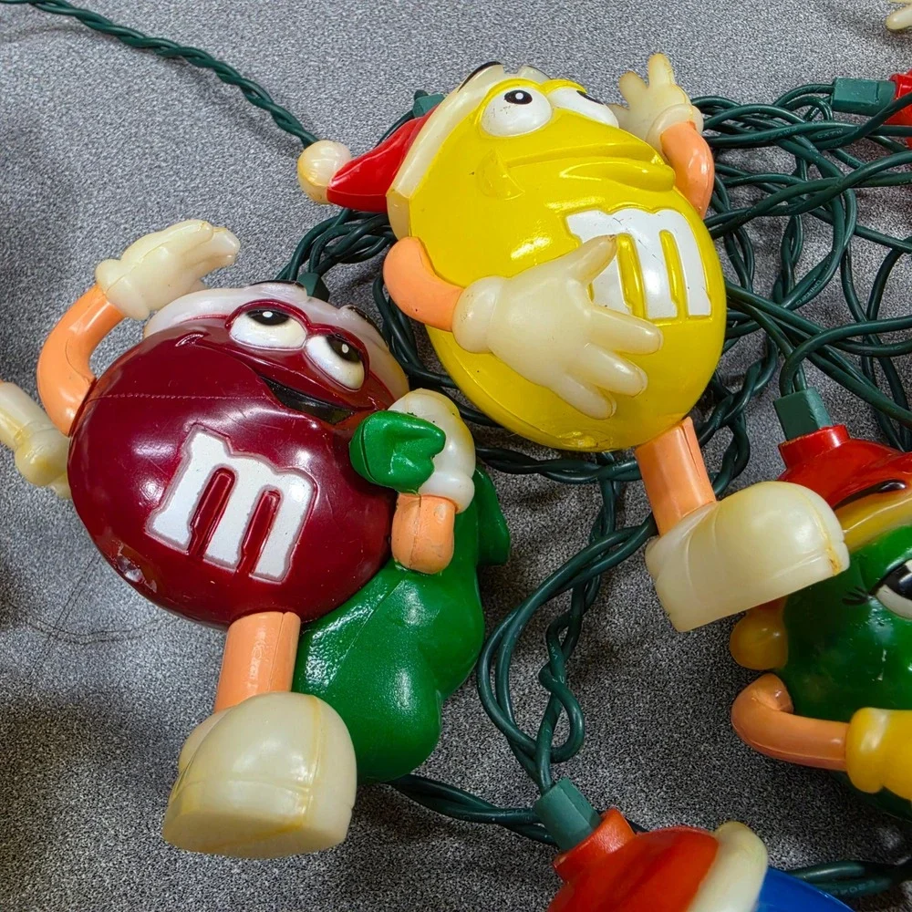 M&M's Christmas String Lights Multicolor Excellent Vintage Mars Inc Read